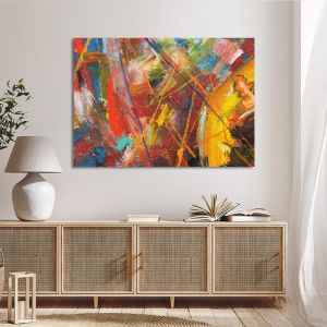 Πίνακας σε καμβά Abstract painting XI Καμβάς τελαρωμένος Όψη 1 2