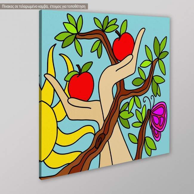 Canvas print Apple tree, side