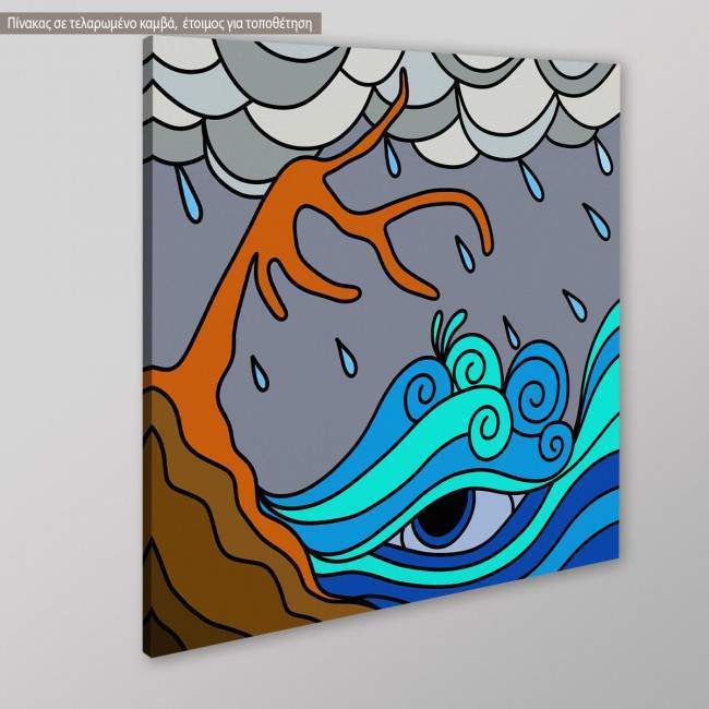 Canvas print Thunderstorm, side
