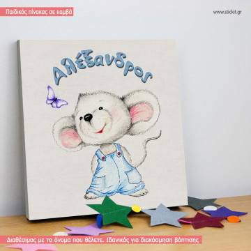 Kids canvas print Smiley mouse 2