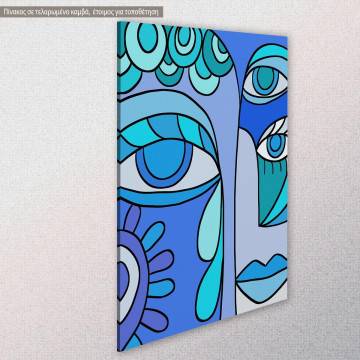 Πίνακας σε καμβά Abstract eyes Όψη 1 2