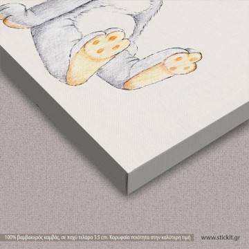 Kids canvas print smiley bunny 2