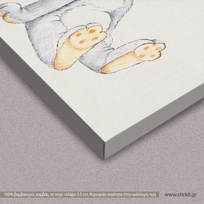 Kids canvas print smiley bunny