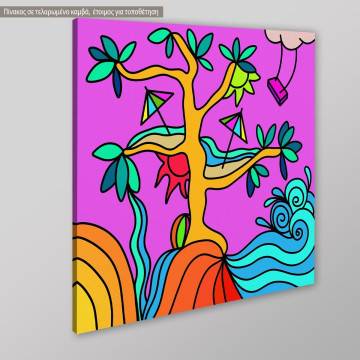 Πίνακας σε καμβά Fantasy Tree 2