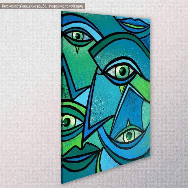 Canvas print Abstract eyes II, side