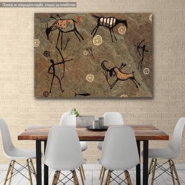 Canvas print Drawing on a rock