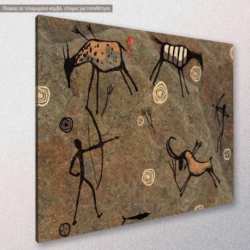 Πίνακας σε καμβά Drawing on a rock 2