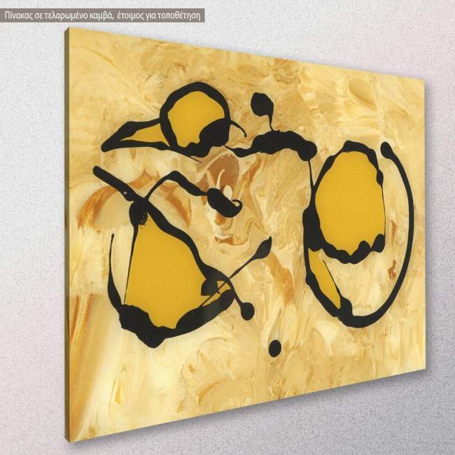 Abstract on glass, πίνακας σε καμβά, κοντινό