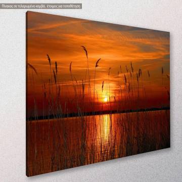 Canvas print Lake sunset Sunset lake Framed canvas View 1 2