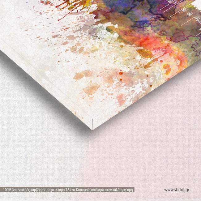 Canvas print Rhodes panorama, detail