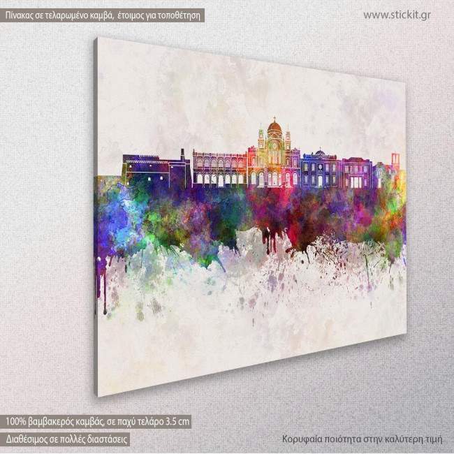 Canvas print Irakleio panorama, side