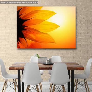 Canvas print, Sunflower at sunset
