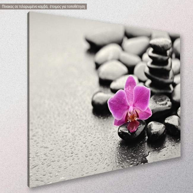 Canvas print, Orchid stones, side