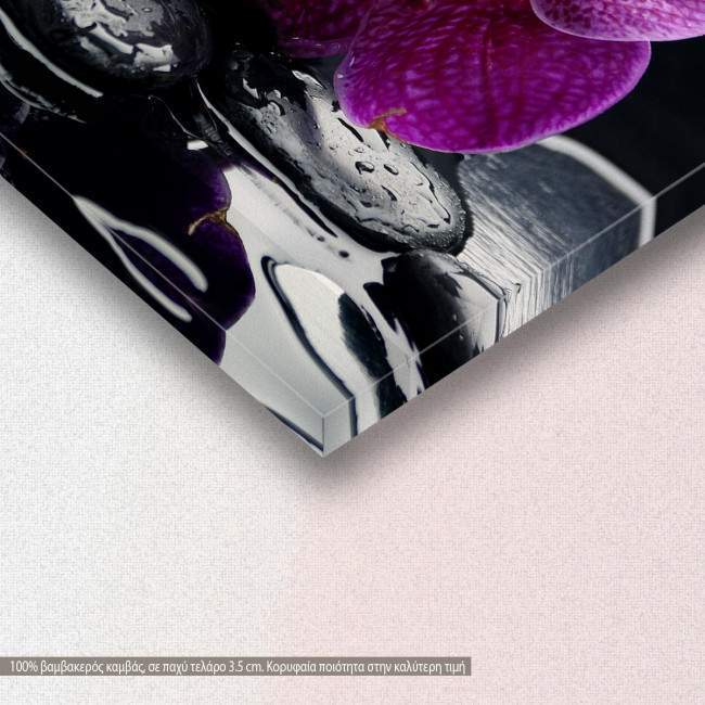 Orchid with water drops, πίνακας σε καμβά, λεπτομέρεια
