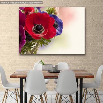 Canvas print Red anemone
