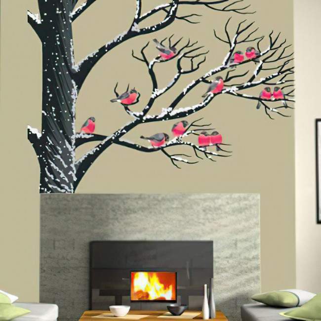 Wall stickers Birds in the snow