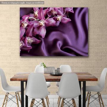 Canvas print Beautiful trendy violet silk