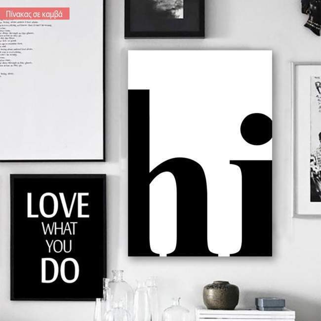 Canvas print Hi, detail