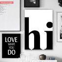 Canvas print Hi, detail