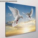 Canvas print Doves, side