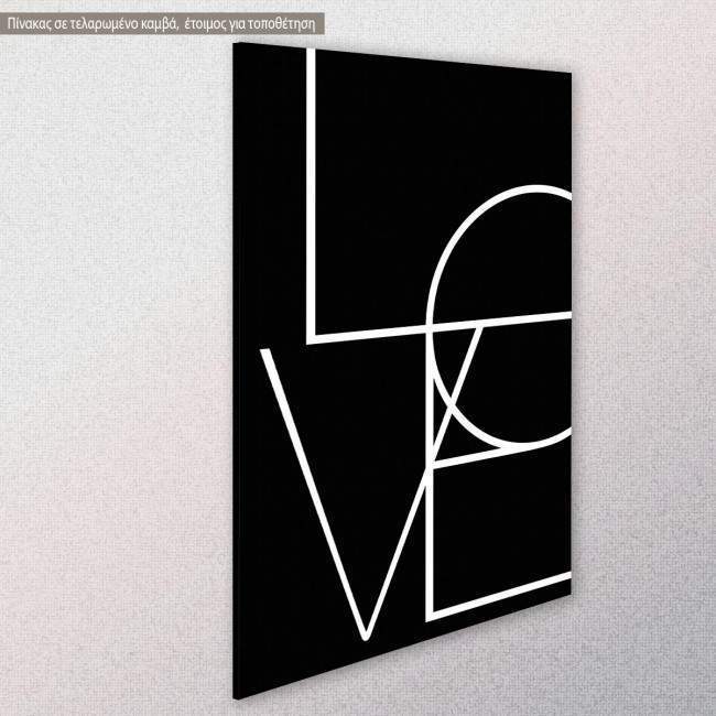 Canvas print Love II, side