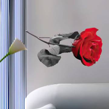 Αυτοκόλλητο τοίχου κόκκινο τριαντάφυλλο, φωτορεαλιστικό