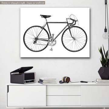 Πίνακας σε καμβά Ποδήλατο, Bicycle grayscale
