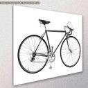 Canvas print  Bicycle grayscale, side