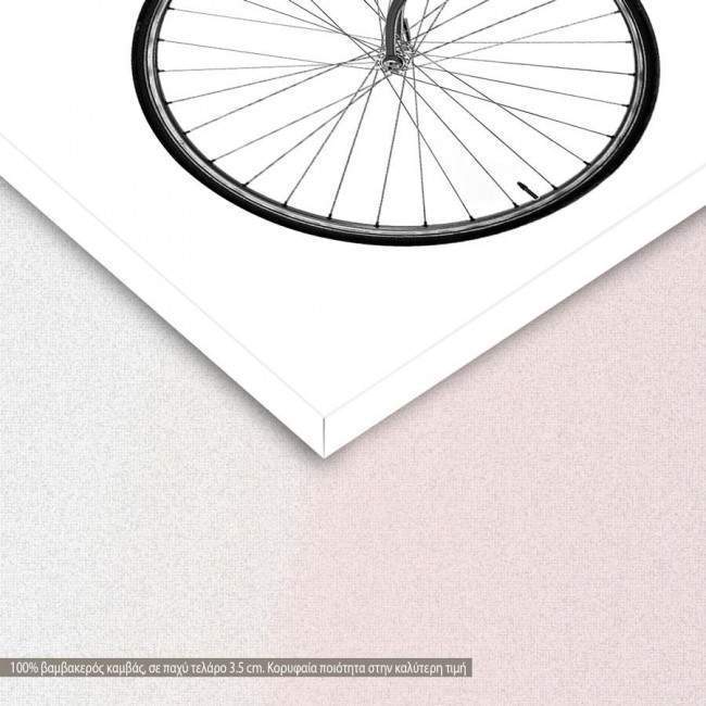 Canvas print  Bicycle grayscale, detail