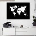 Canvas print Map b&w