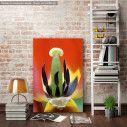 Canvas print Red tulip heart