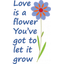 Wall stickers phrases. Love is a flower