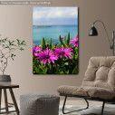 Canvas print Purple wild flowers on beach