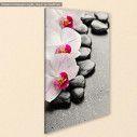 Canvas print Orchid spa stones, side