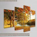 Canvas print Beautiful autumn, four panels, side