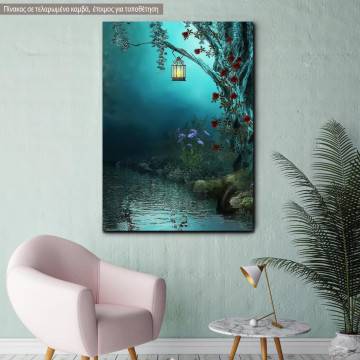 Canvas print Mystery river, vertical