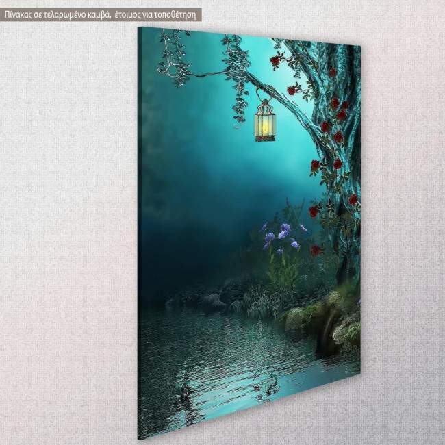 Canvas print Mystery river, vertical, side