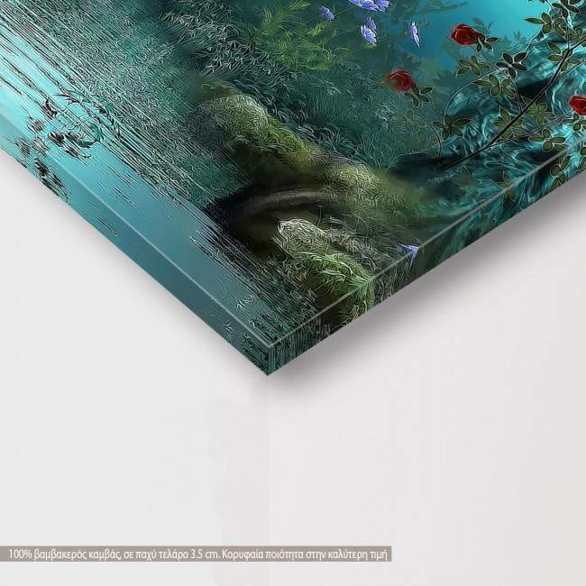 Mystery river vertical, πίνακας σε καμβά, λεπτομέρεια