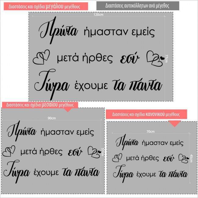 Αυτοκόλλητο τοίχου, Πρώτα ήμασταν εμείς