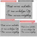 Kids wall stickers First we had each other