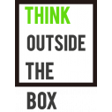 Think outside the box, αυτοκόλλητο τοίχου