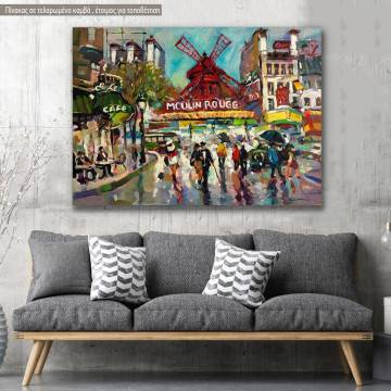Πίνακας σε καμβά Παρίσι, Moulin Rouge