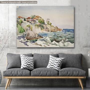 Canvas print Scenery, Evening at sea