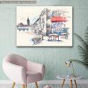Canvas print London, English cafe