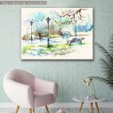 Canvas print Spring in the city