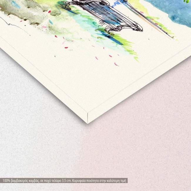 Canvas print Spring in the city, detail