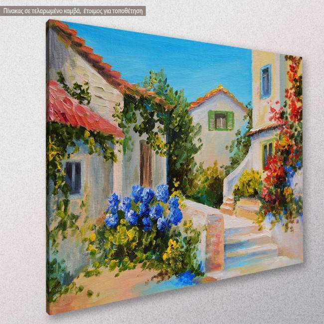 Canvas print, Beautiful houses near the sea, side
