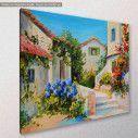 Canvas print, Beautiful houses near the sea, side