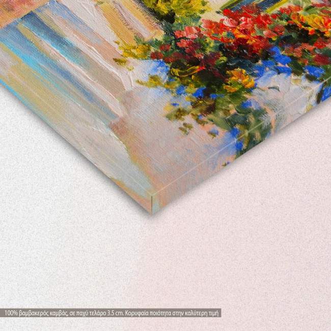 Canvas print, Beautiful houses near the sea, detail