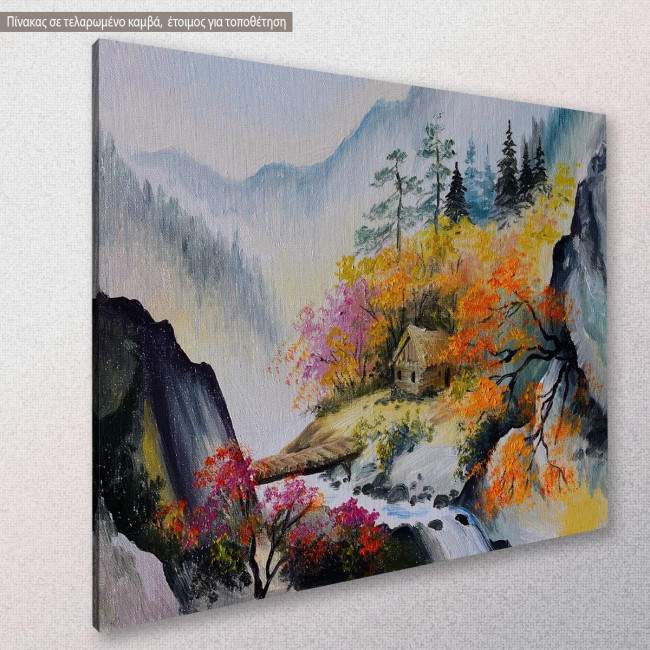 Canvas print House at mountain, House in the mountains, side